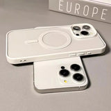 Candy Magnetic Wireless Charging Clear Phone Case For iPhone