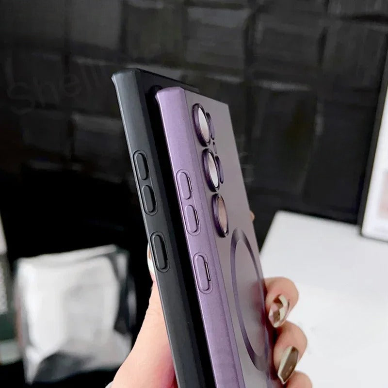 Luxury Magnetic Wireless Charge Case For Samsung