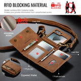2 in 1 Leather Magnetic Flip Wallet Case for Samsung Z Flip