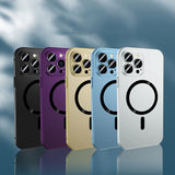 Magnetic Charging Aluminium Metal Bumper Matte Case for iPhone