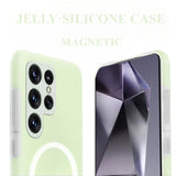 Jelly-Color Magnetic Liquid Silicone Shockproof Soft Case for Samsung