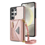 Leather Crossbody Wallet Case for Samsung