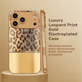 Luxury Leopard Print Gold Electroplated Case for iPhone