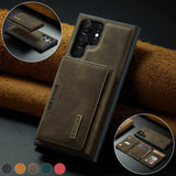 Leather Magnetic Card Holder Wallet Case for Samsung