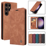 Ultrathin Leather Flip Business Wallet Case for Samsung