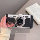 3D Retro Camera Design Phone Case with Lanyard for Samsung