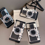 3D Retro Camera Design Phone Case with Lanyard for Samsung