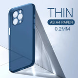 Ultra Thin Clear Shockproof Matte Case For iPhone