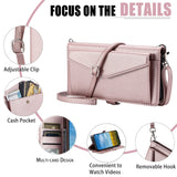 Leather Long Lanyard Wallet Flip Case for Samsung