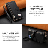 Fashion Heart Pattern Leather Wallet Case for iPhone