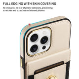 Wallet Card Slot Ring Holder Leather Case for iPhone