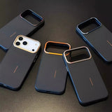 Mondrian Pattern Fiber Texture Magnetic Case for iPhone