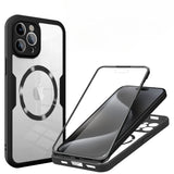 Magnetic 360 Front+Back Clear Case For iPhone