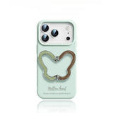 Butterfly Kickstand Liquid Silicone Shockproof Case for iPhone