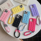 Cute Candy Suction Cup With Wrist Strap Case For iPhone