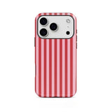 Fashion Red Stripe Double-Layer Protective Phone Case for iPhone