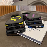Two-Tone Magnetic Matte Shockproof Phone Case for iPhone