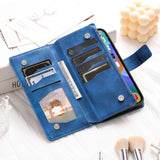 Leather Flip Card Wallet Embossing Phone Case for iphone