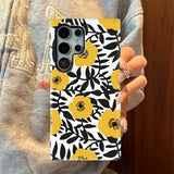 Yellow Flower Magnetic Phone Case for Samsung