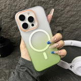 Gradient Frosted Translucent Magnetic Phone Case for IPhone