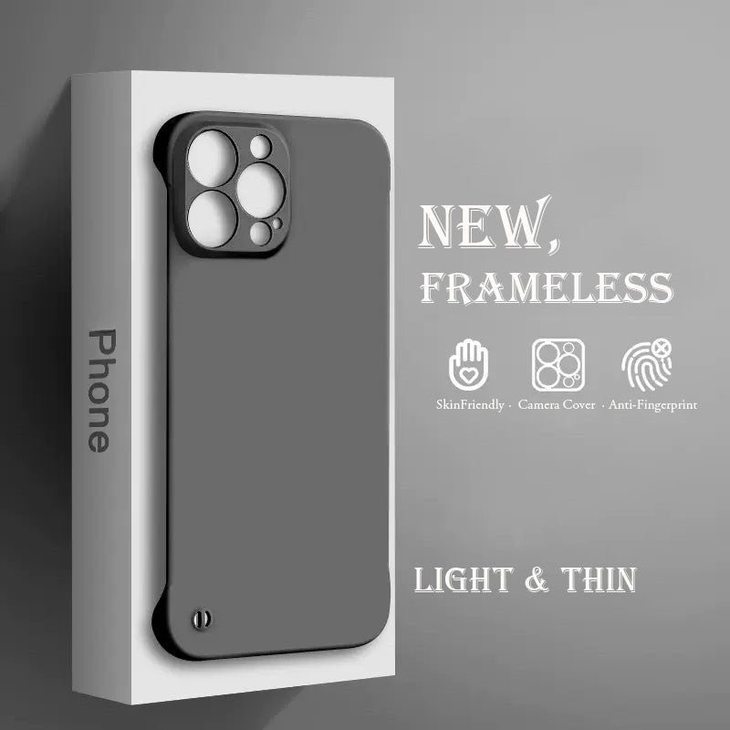 Frameless Smooth With Camera Protection Shockproof Case for iPhone