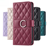 Luxury Leather Flip Wallet Bracket Phone Case For iPhone