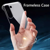 Frameless Slim Clear Hard Back Phone Case For Samsung