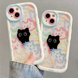 Cut Cat Aninal Silicone Soft Phone Case for iPhone