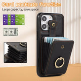 RFID Blocking Ring Holder Wallet Case for iPhone