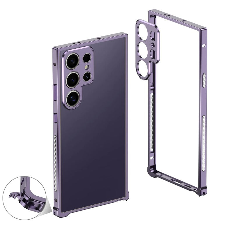 Aluminum Alloy Frame Bumper Metal Lens Phone Case for Samsung