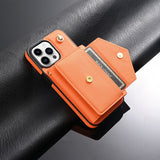 Leather Crossbody Card Slots Wallet Case for iPhone