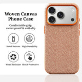 Luxury Woven Canvas Magnetic Charging Case for iPhone