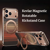 Kevlar Magnetic Rotatable Kickstand Case for iPhone