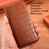 Crocodile Texture Genuine Leather Card Slot Case for iPhone