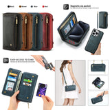 Multifunctional Crossbody Wallet Leather Case for iPhone
