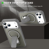 Matte Skin‑Friendly Magnetic Stand Anti‑Drop Case for iPhone