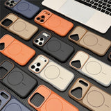Color-blocking magnetic case for iPhone