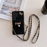 3D Bowknot Crossbody Card Holder Wallet Phone Case For Samsung