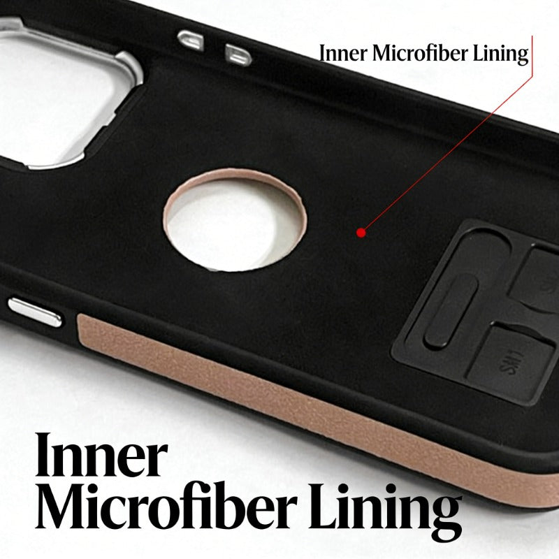 Faux Leather Shockproof Phone Case with Stand for IPhone