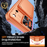Sliding Window Card Wallet Shockproof Case for iPhone