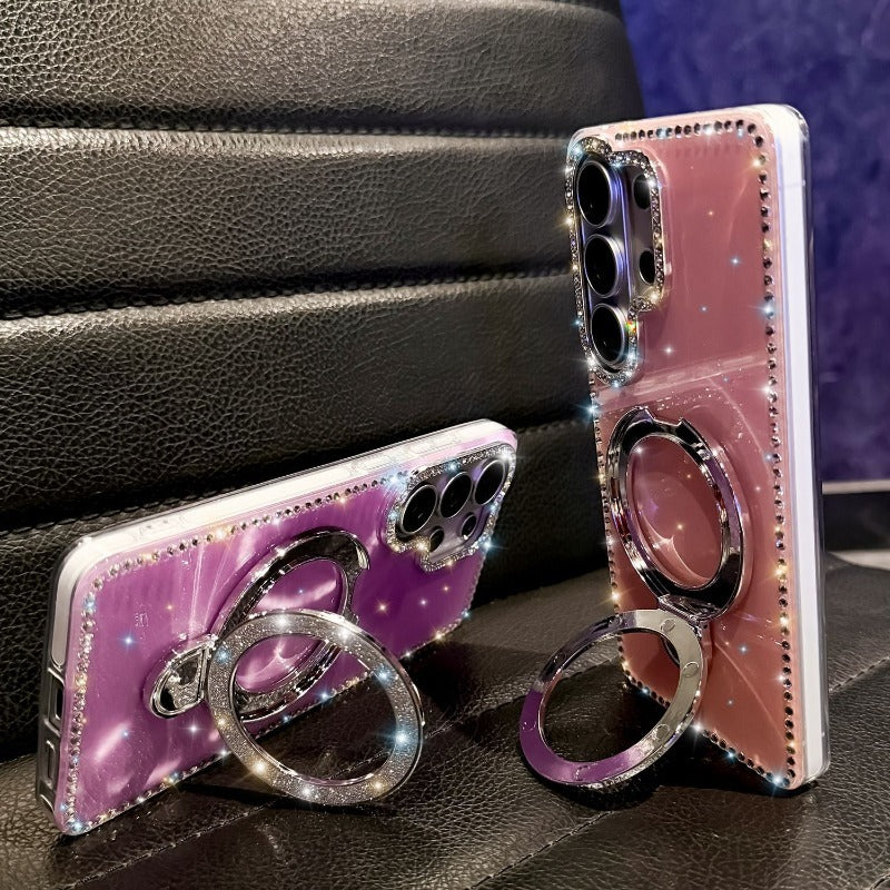 Rhinestone Glitter Transparent Phone Case for Samsung