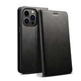 Leather Flip Wallet Phone Case For iPhone