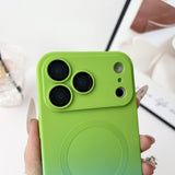 Two-Tone Gradient Liquid Silicone Magnetic Phone Case for IPhone
