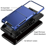 Armor Card Slot Flip Wallet Case for Samsung