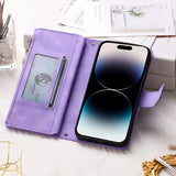 Leather Flip Wallet Embossing Phone Case for Samsung
