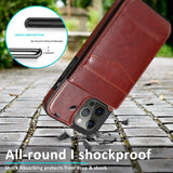 Retro Leather Flip with Card Slots Case for iPhone