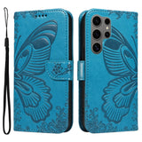 Leather Butterfly Flip Wallet Magnetic Shockproof Case for Samsung