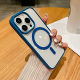 Magnetic Adsorption Acrylic Anti-Drop Frosted Phone Case for IPhone