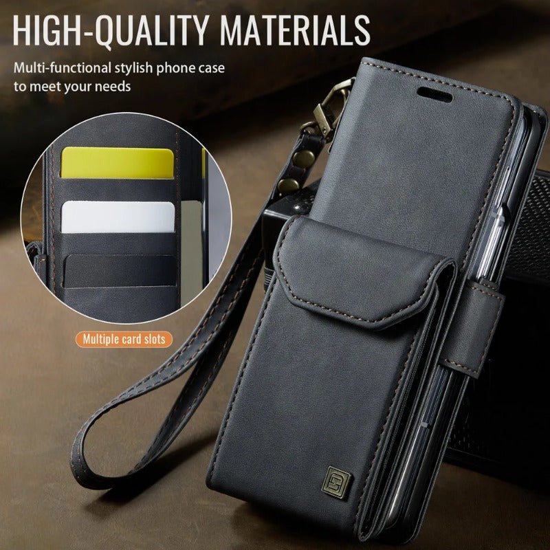 Leather Wallet Card Pouch Magnetic Case For Samsung Z Fold 6 5