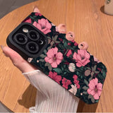Pink Floral Striped Phone Case for IPhone